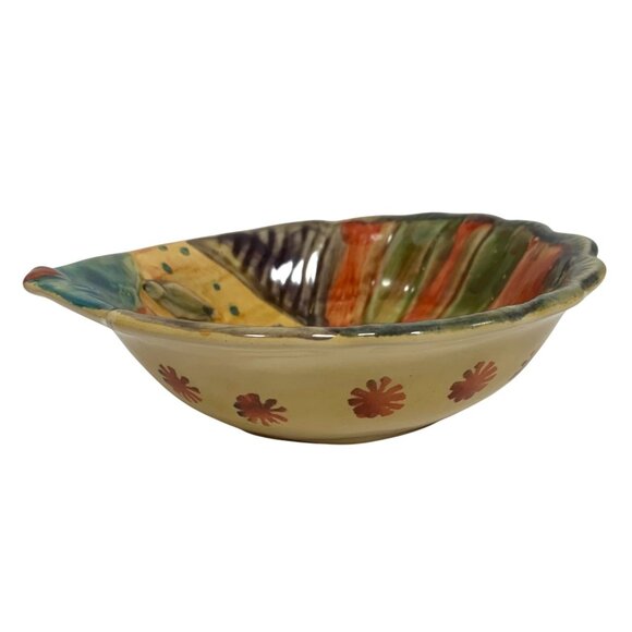 Italica Ars Pottery Hand-Painted Fish-Shaped Bowl 6" Made In Italy - Picture 5 of 9